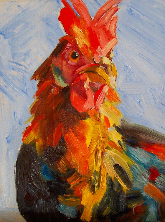Rooster Portrait (SOLD)
