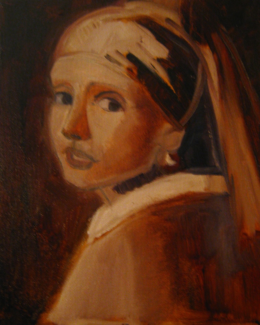 Girl with a Pearl Earring, After Vermeer, re-do