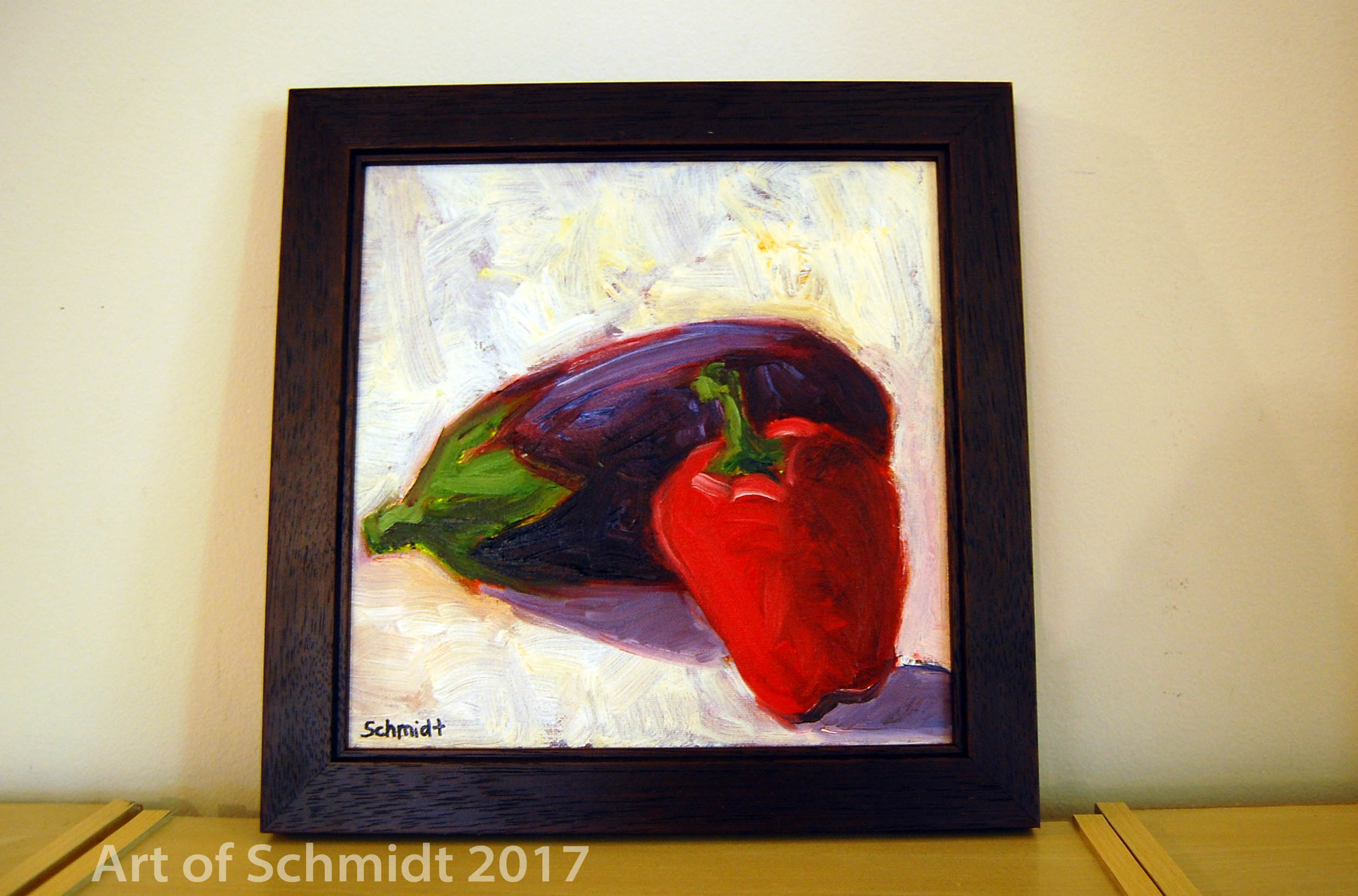 Eggplant and Red Pepper