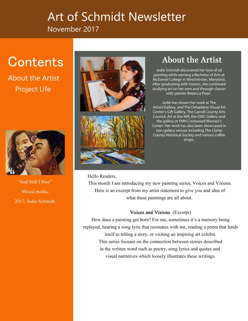 Art of Schmidt Newsletter, November 2017, edited