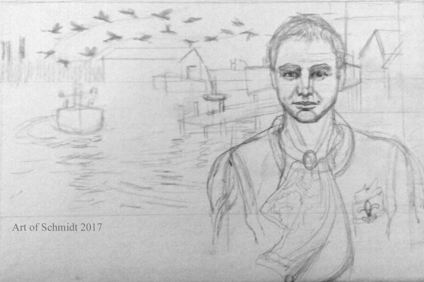 Sting, pencil sketch