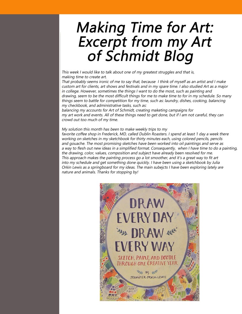 Art of Schmidt, May 2018, page 4, make time, final