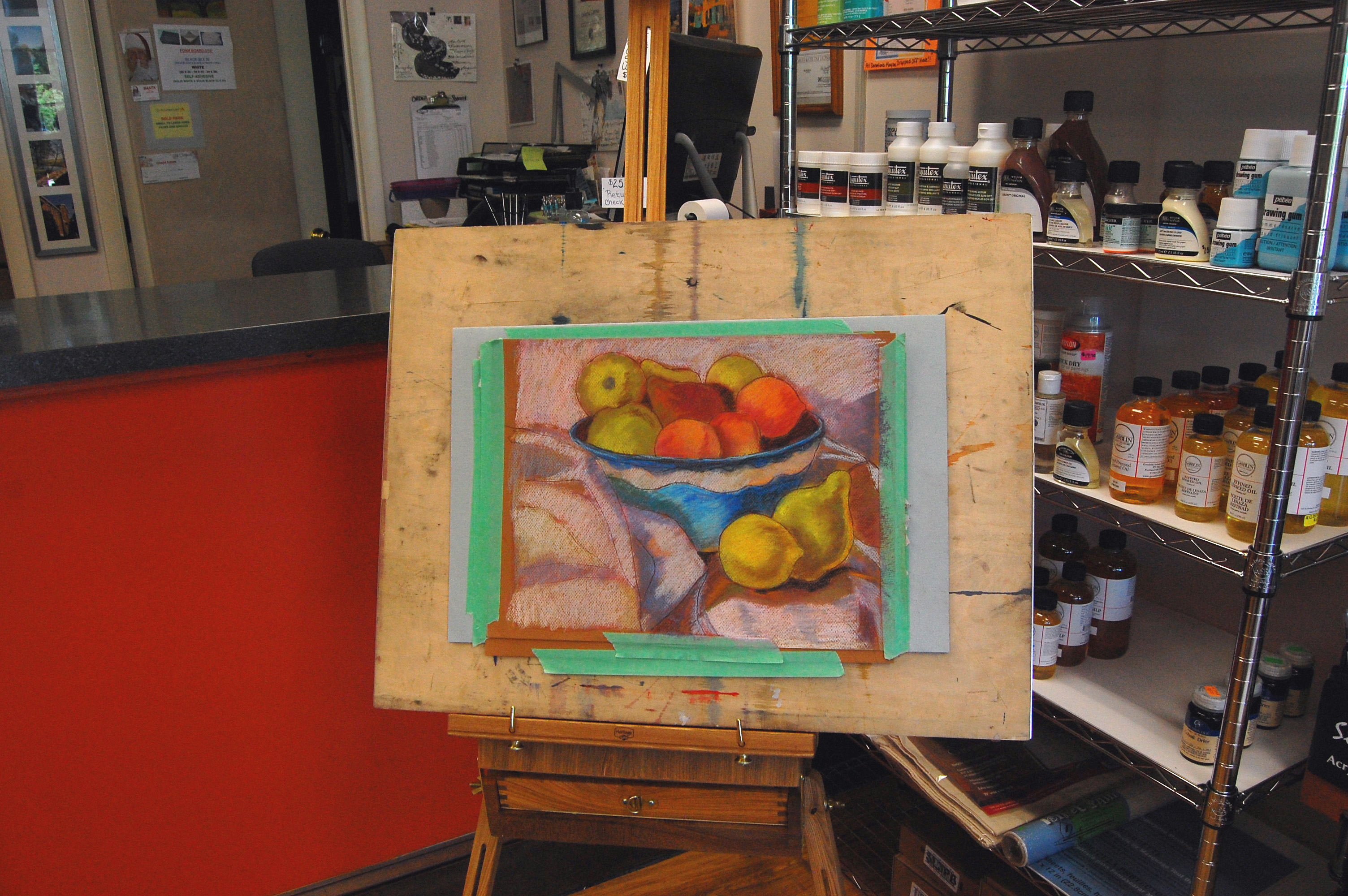 demonstration pastel painting, Jodie