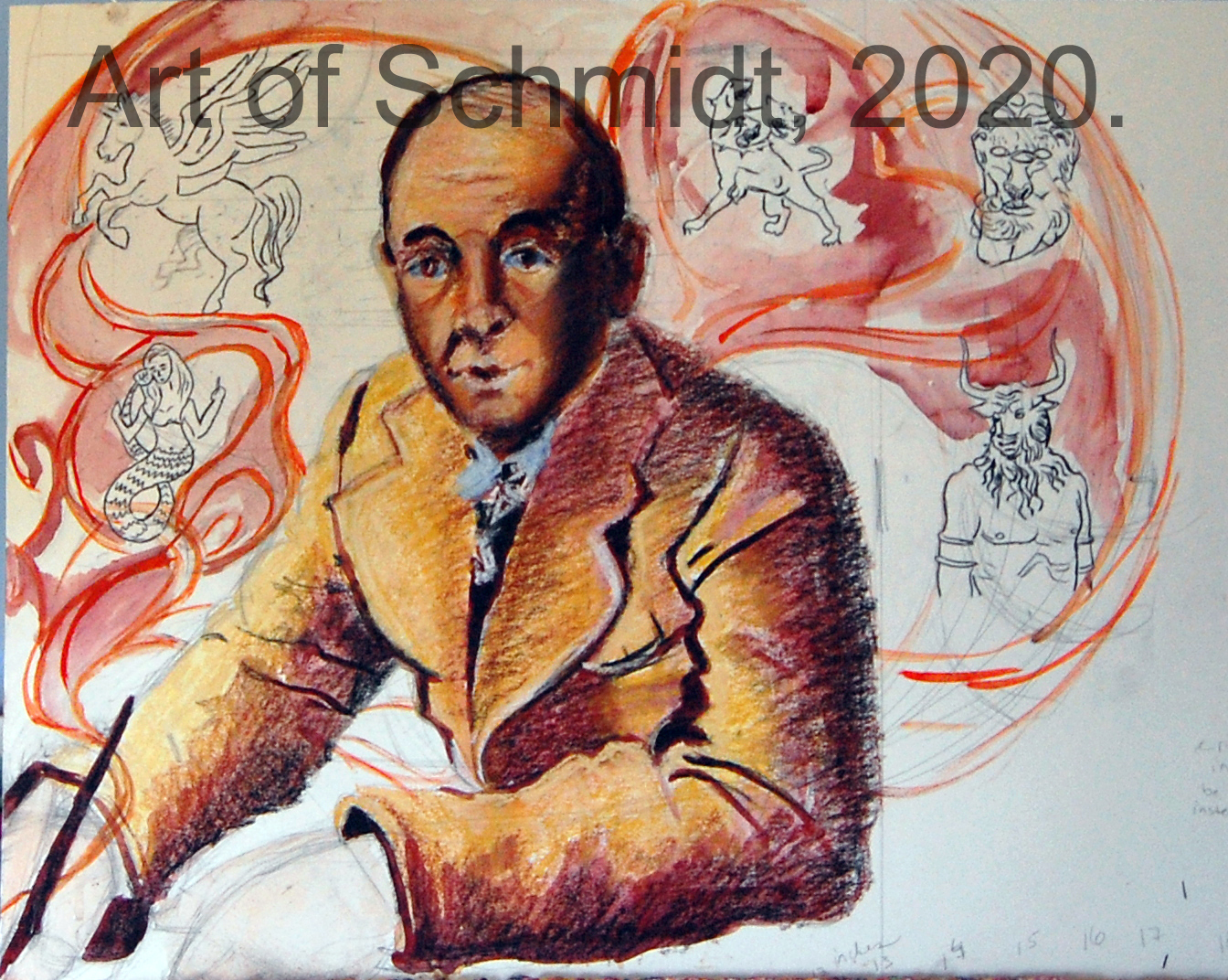 CS Lewis portrait 1, flat