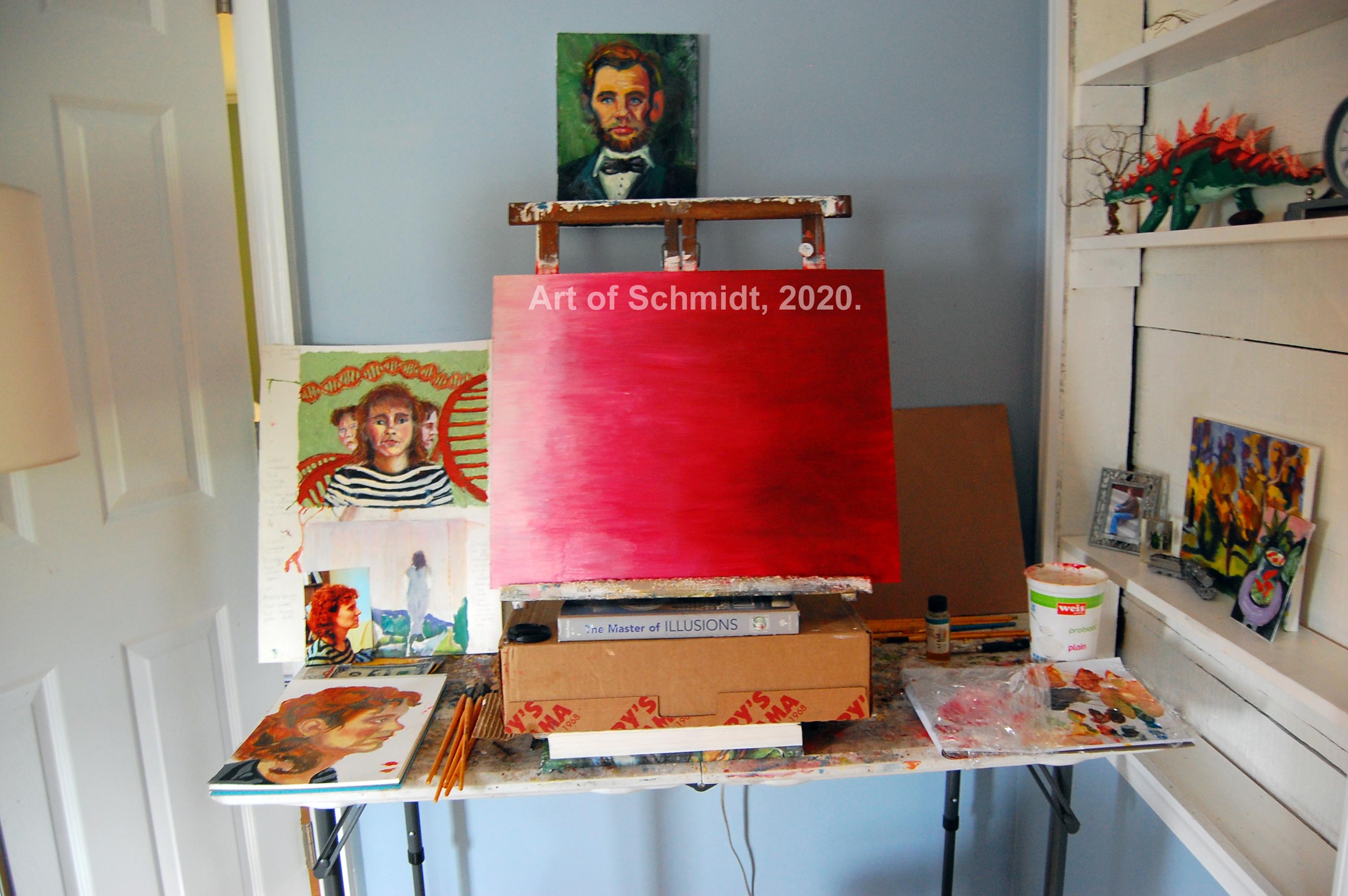 Studio space with watermark, flat