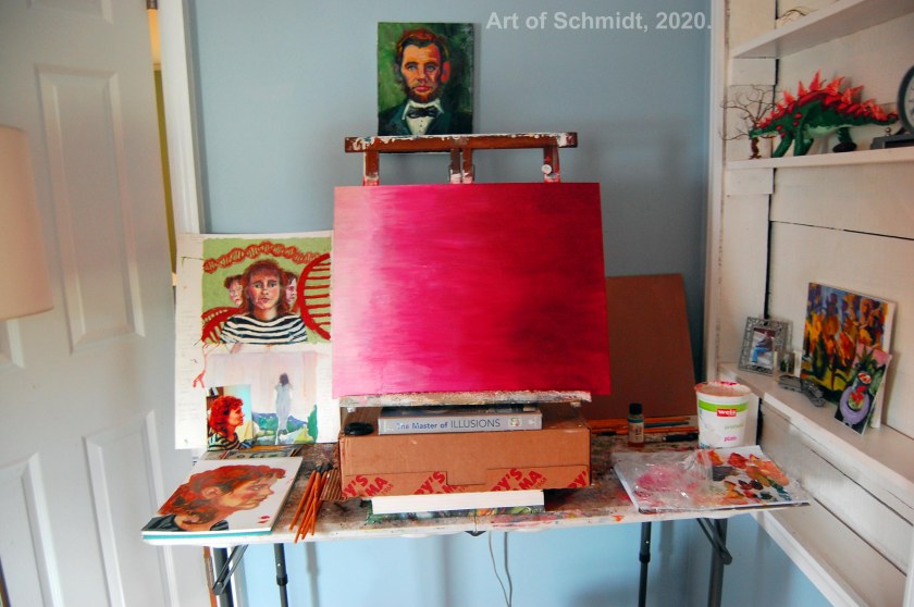 Masonite board. stage 2, flat